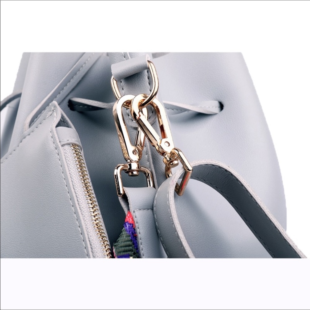 🆕🌸JUST ARRIVED!🌸DRAWSTRING GREY BUCKET BAG🌸 - Picture 7 of 8